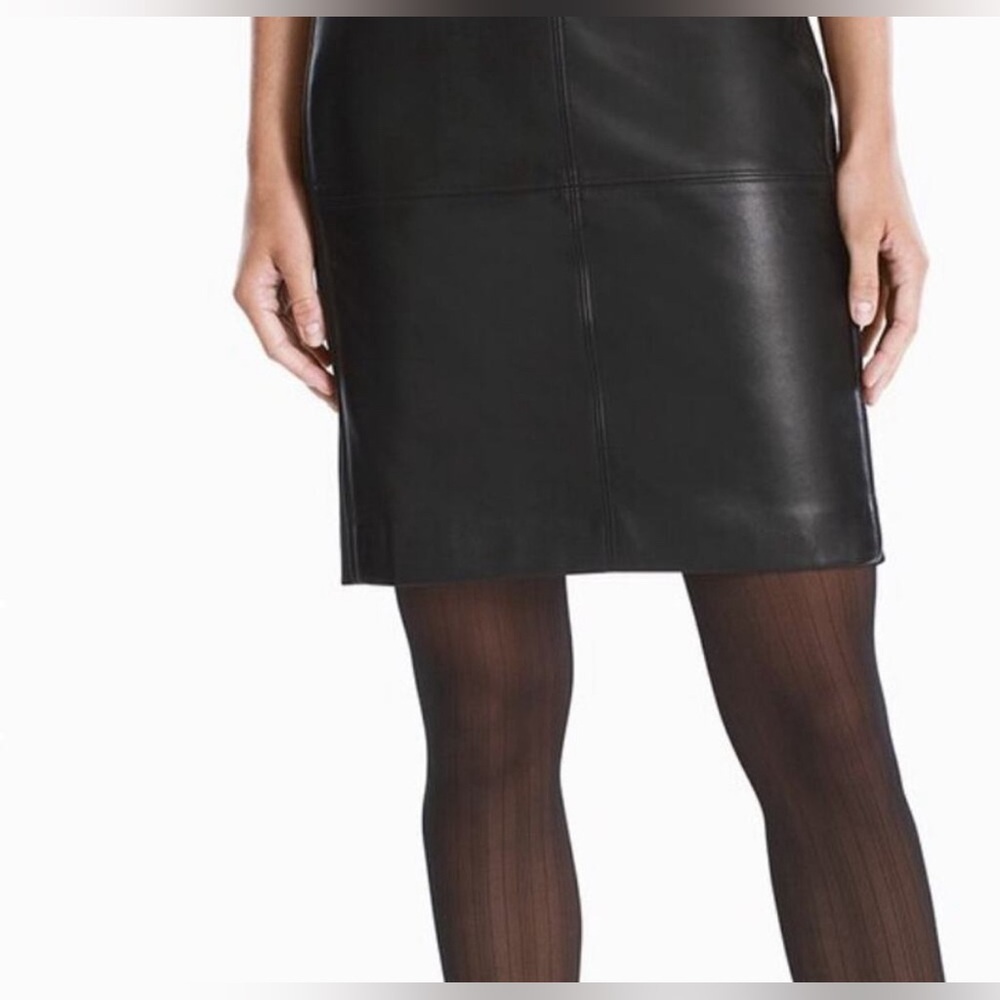 Brand new! Tahari black faux leather skirt